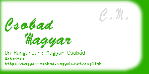 csobad magyar business card